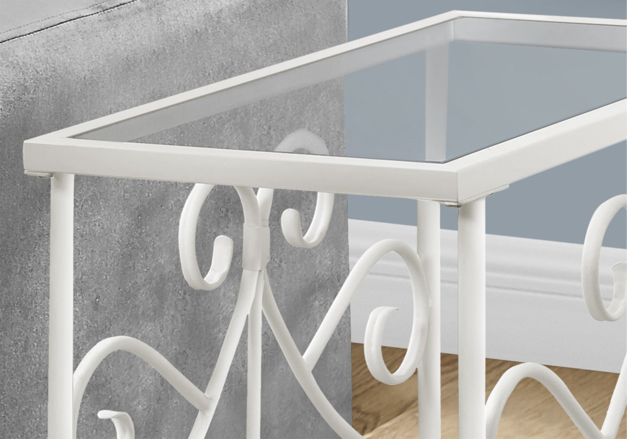 Clear Tempered Glass Accent Table