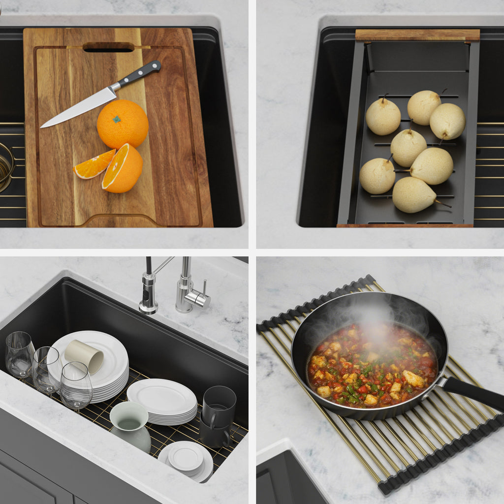 Quartz Kitchen Sink - 30" x 19" x 9.65"