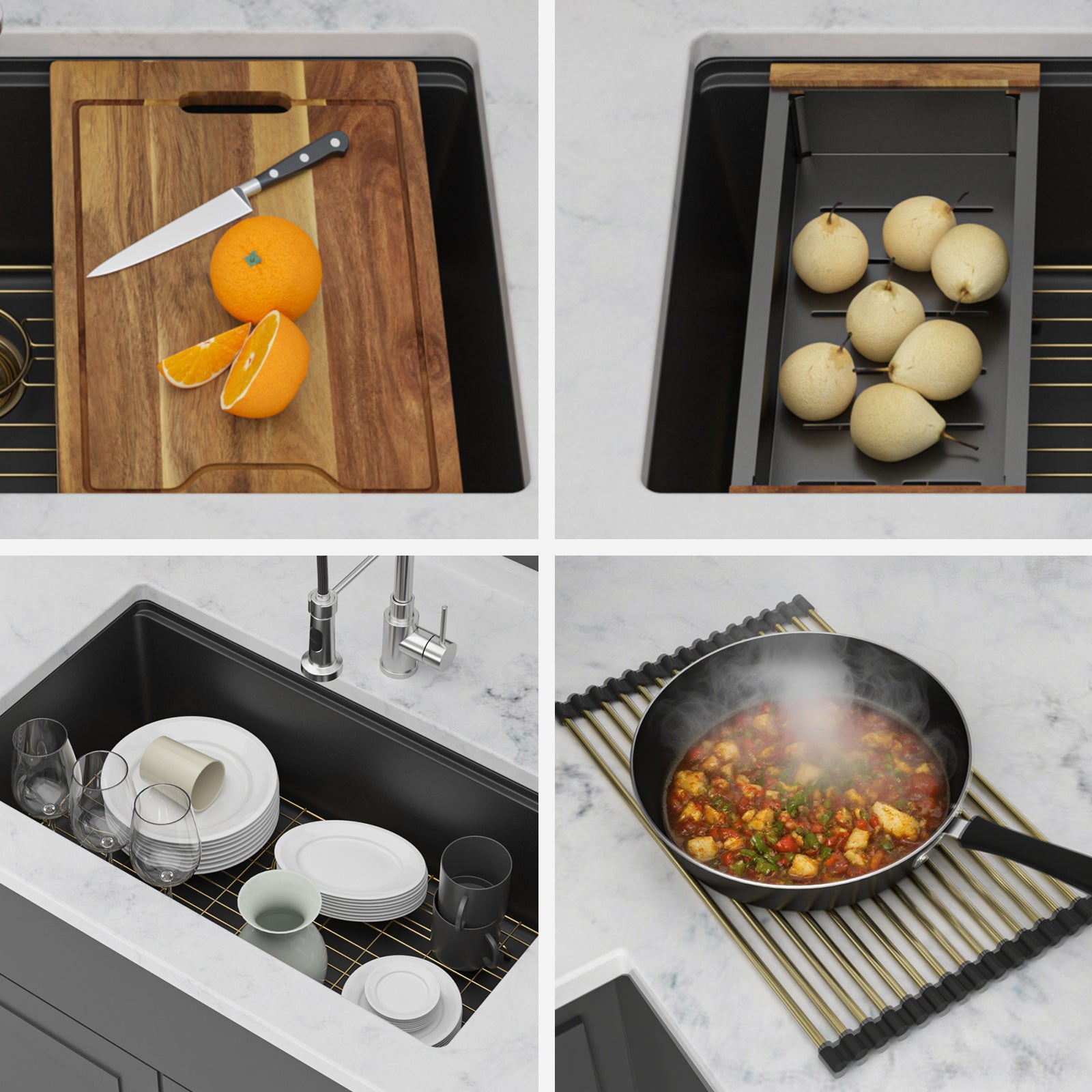 Quartz Kitchen Sink - 30" x 19" x 9.65"