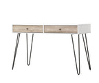 Taupe Desk with Metal Accents