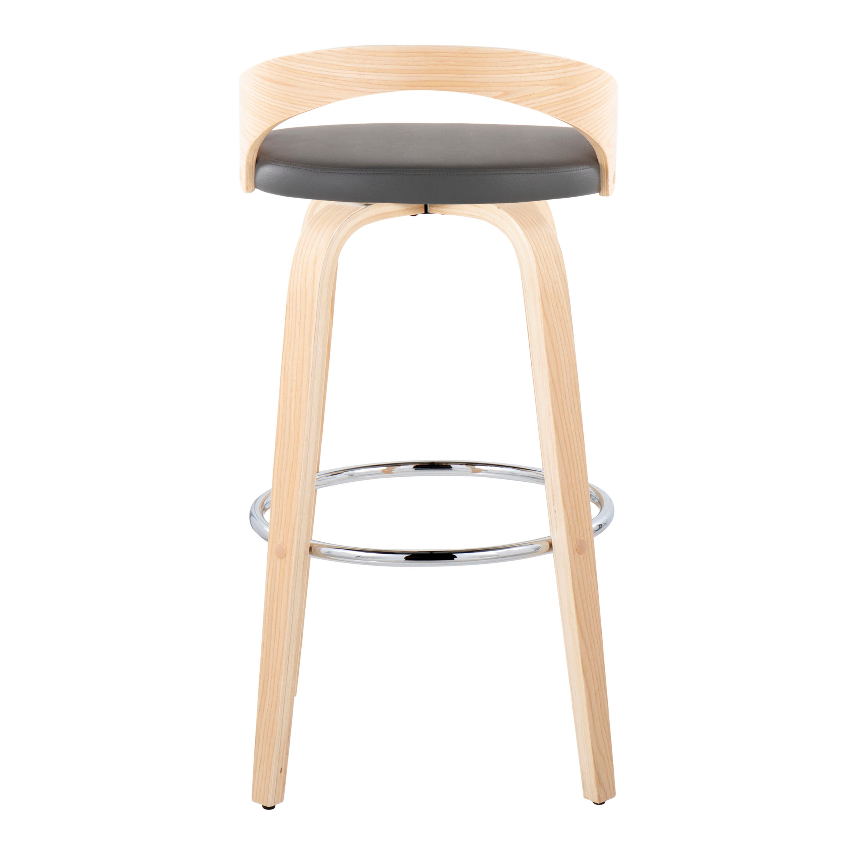 30" Contemporary Fixed-Height Barstool with Swivel