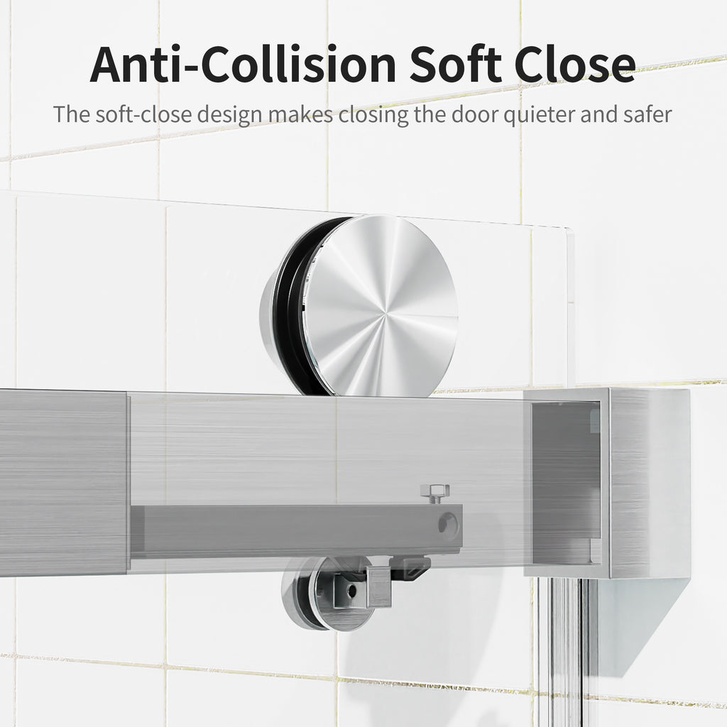 Frameless Single Sliding Soft-Close Shower Doors