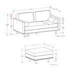Morrison 72-Inch Sofa and Ottoman Set