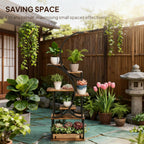 S-Shaped Plant Stand - 8 Tier Plant Shelf for Multiple Plants