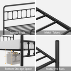 Full Size Metal Bed Frame with Headboard