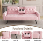 1730 Sofa Bed with Armrest and Two Cup Holders