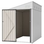 White 4' x 7' Lean-To Storage Shed