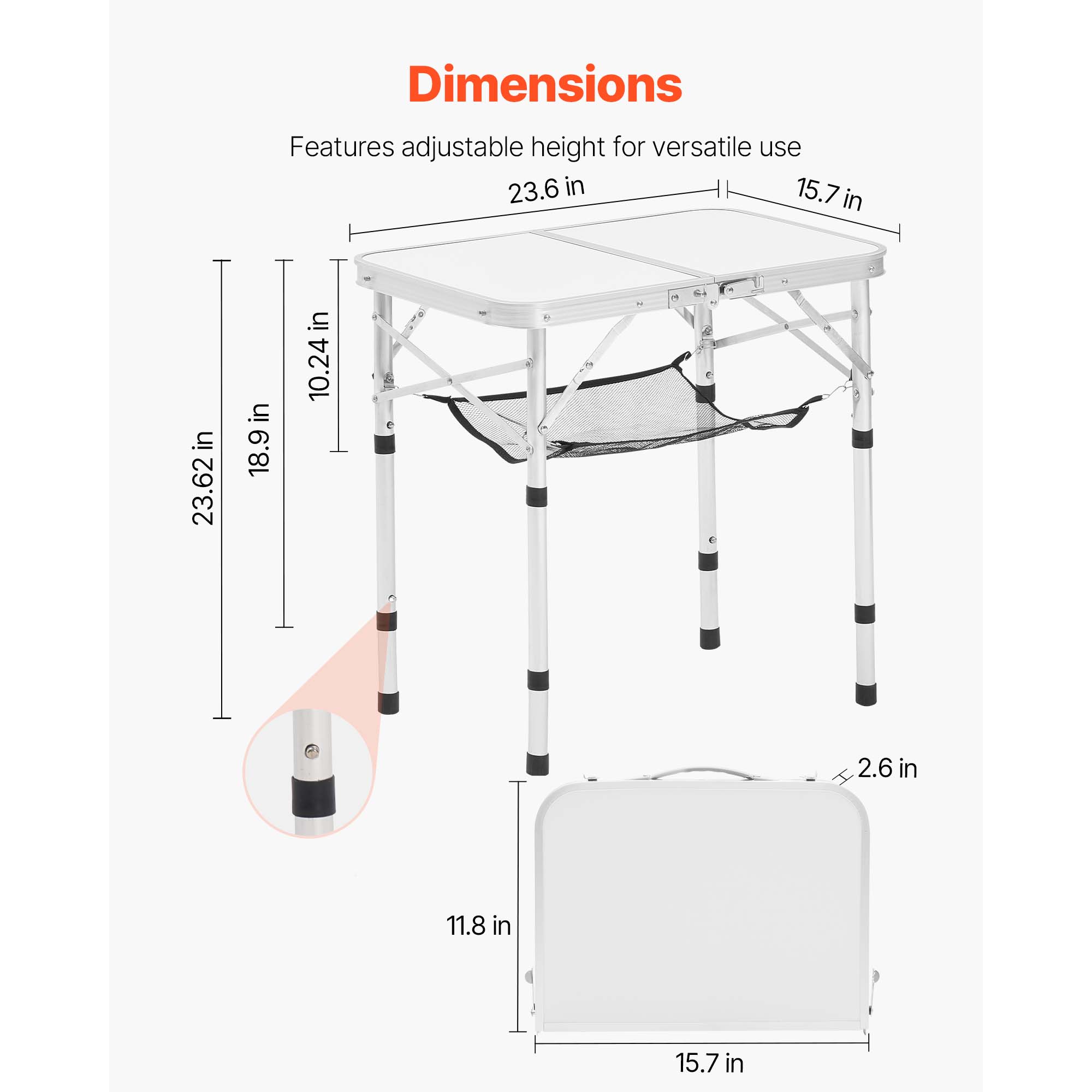 2ft Folding Portable Camping Table