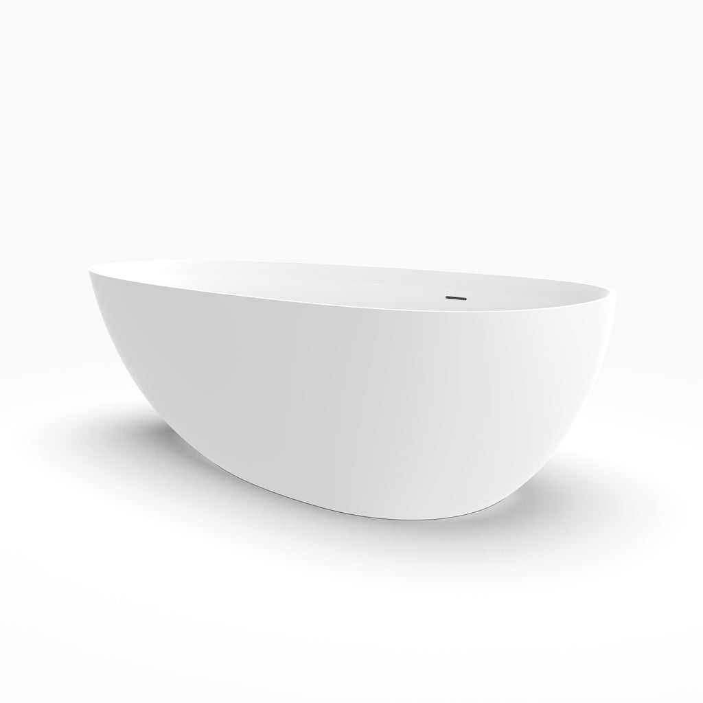 71 Inch Artificial Stone Solid Surface Freestanding Bathroom Bathtub