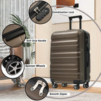 Hardshell ABS Luggage Set - 24-Inch Checked Suitcase