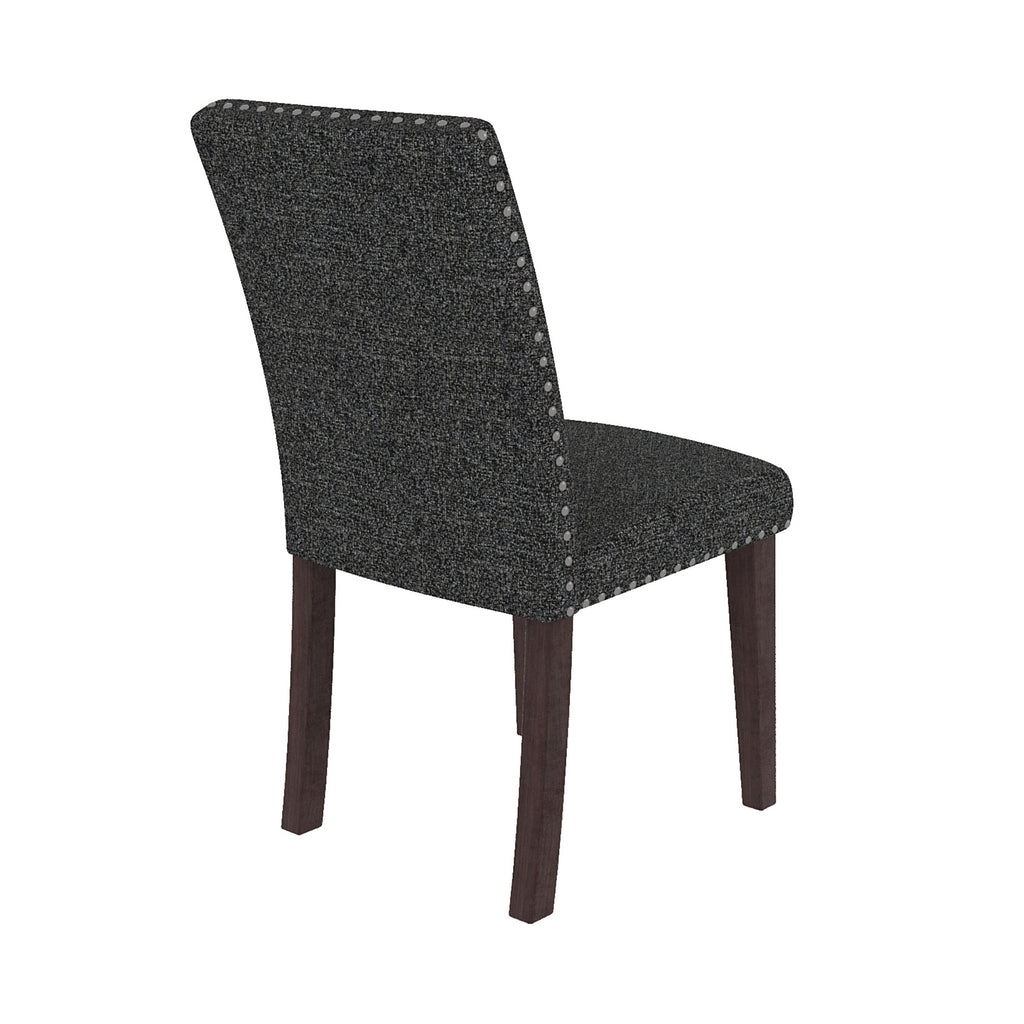 Upholstery Dining Chair Set of 2 in Grey and Brown