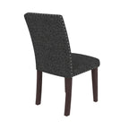 Upholstery Dining Chair Set of 2 in Grey and Brown