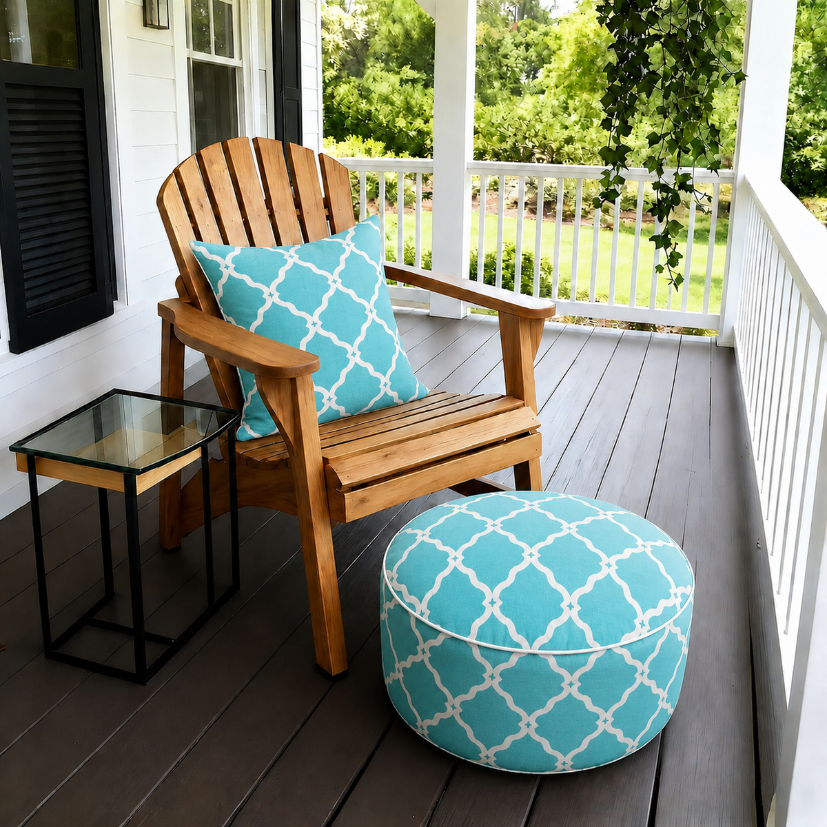 Outdoor Inflatable Ottoman 21"x21"x9"