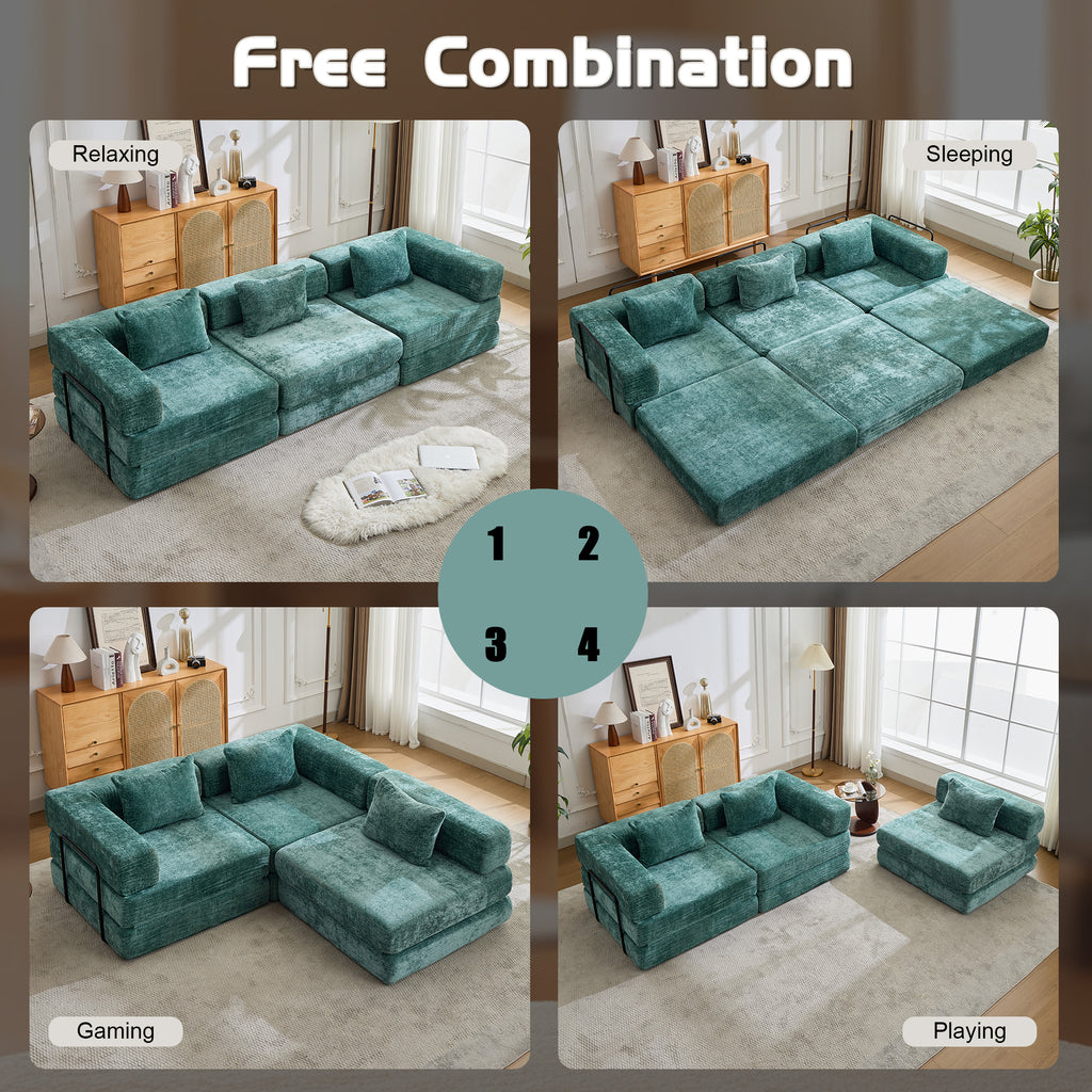Compression Convertible Floor Sofa Bed