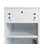 12" Bathroom Side Cabinet, Soft Close Doors, Float Mounting Design, Glossy