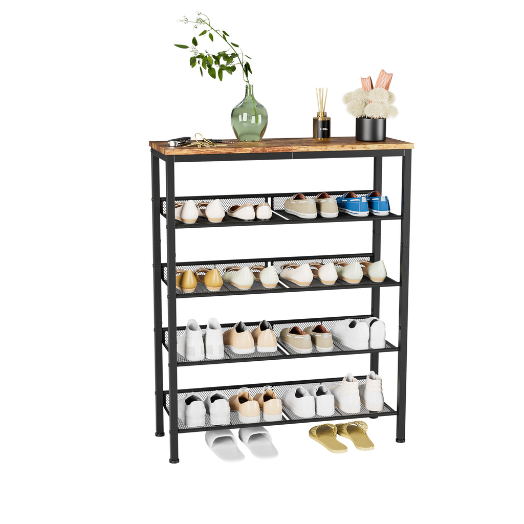 Industrial Shoe Rack - Adjustable 5-Layer Storage Solution