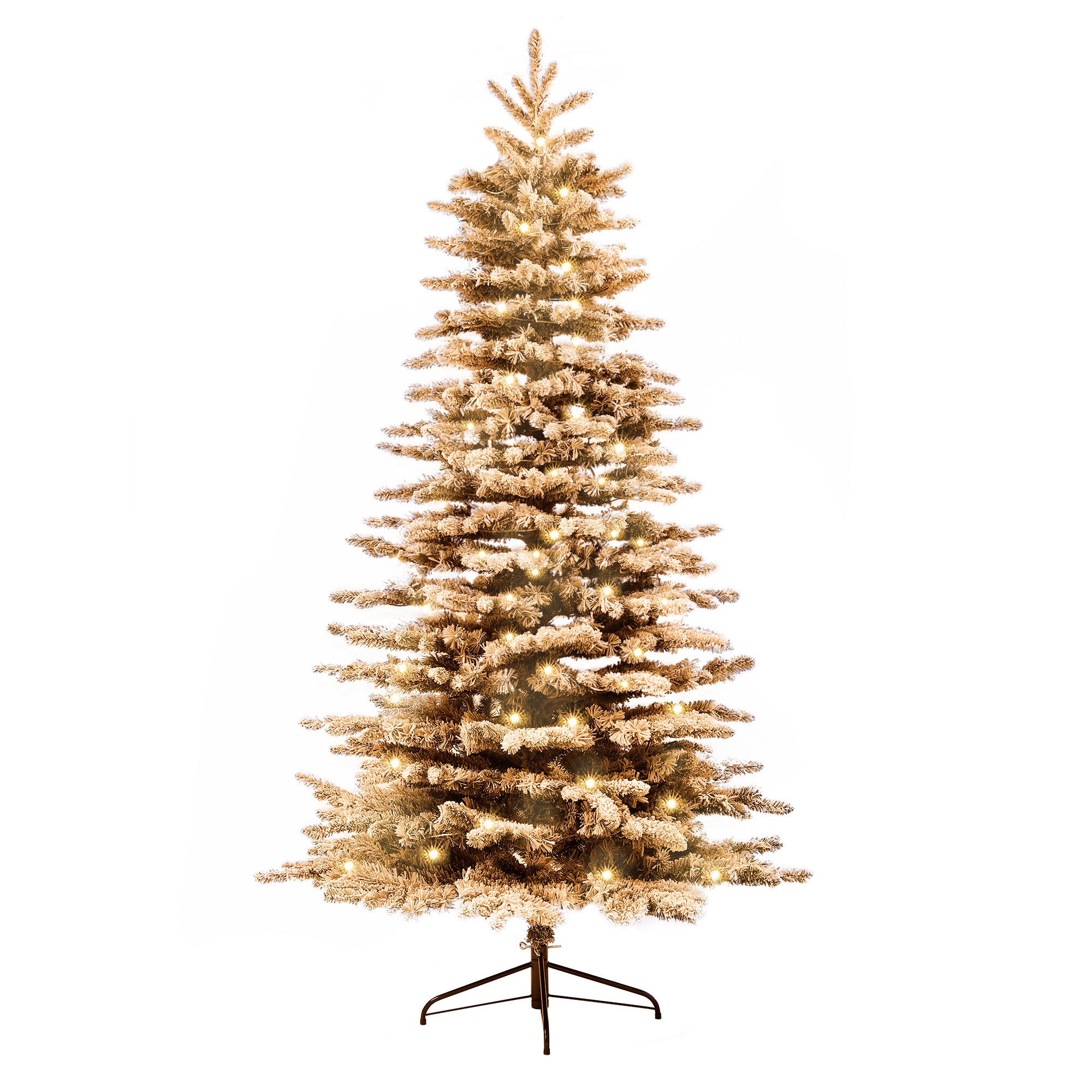 HOMCOM Pre-Lit Mountain Pine Artificial Christmas Tree