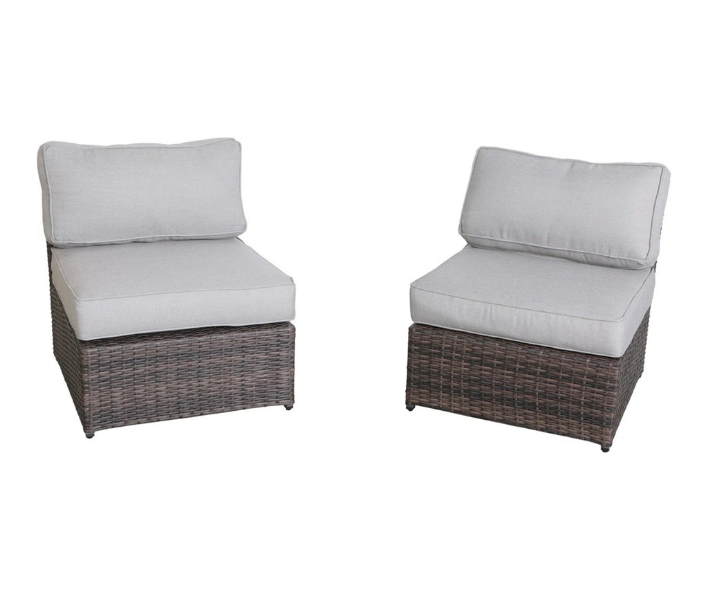 4-Person Outdoor Wicker Seating Set with Cushions – Fully Assembled