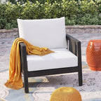 Outdoor Club Chair with Acacia Wood Frame