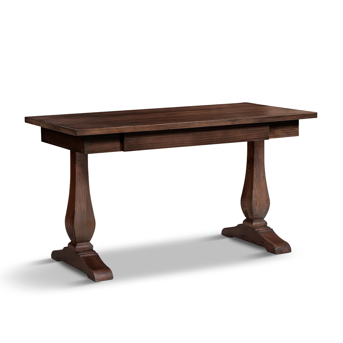 Whitmore 55-Inch Reclaimed Pine Writing Desk, Java Brown
