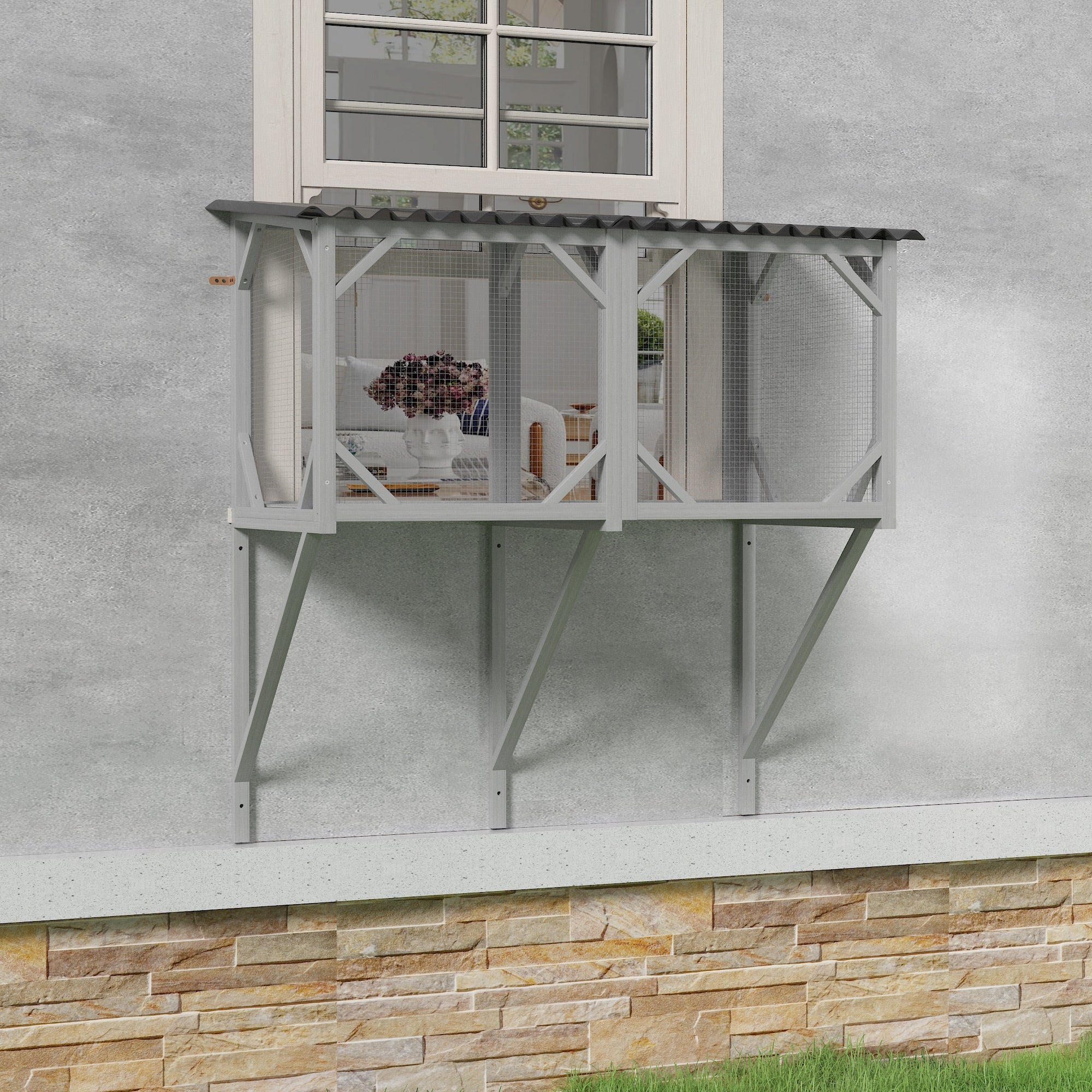 Cat Catio Window Perch for Large Indoor Cats