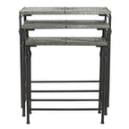Set of 3 Gilbert Nesting Tables - Metal Plant Stand