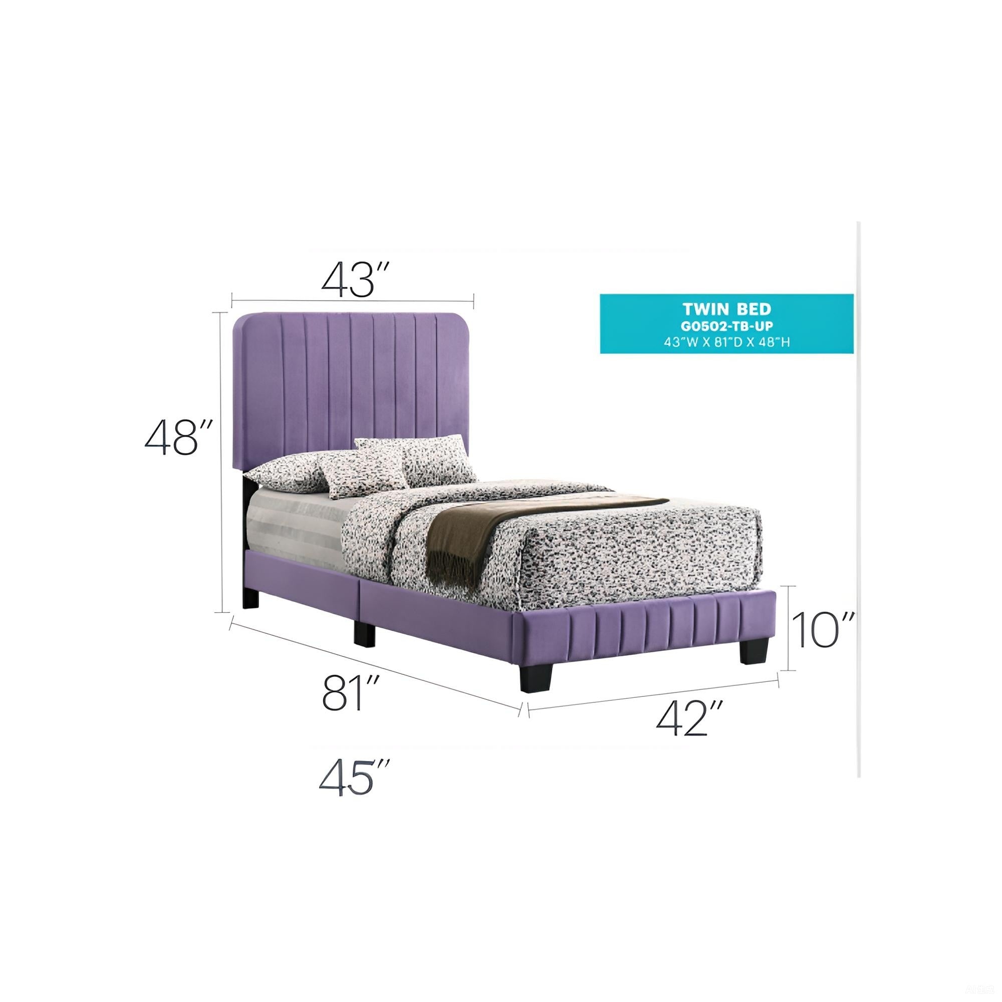 Contemporary Twin Bed In Vibrant