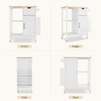 Kitchen Island Cart with Mobile Storage