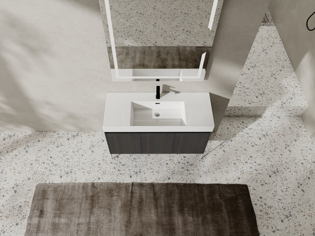 48" Freestanding Bathroom Vanity with Resin Sink
