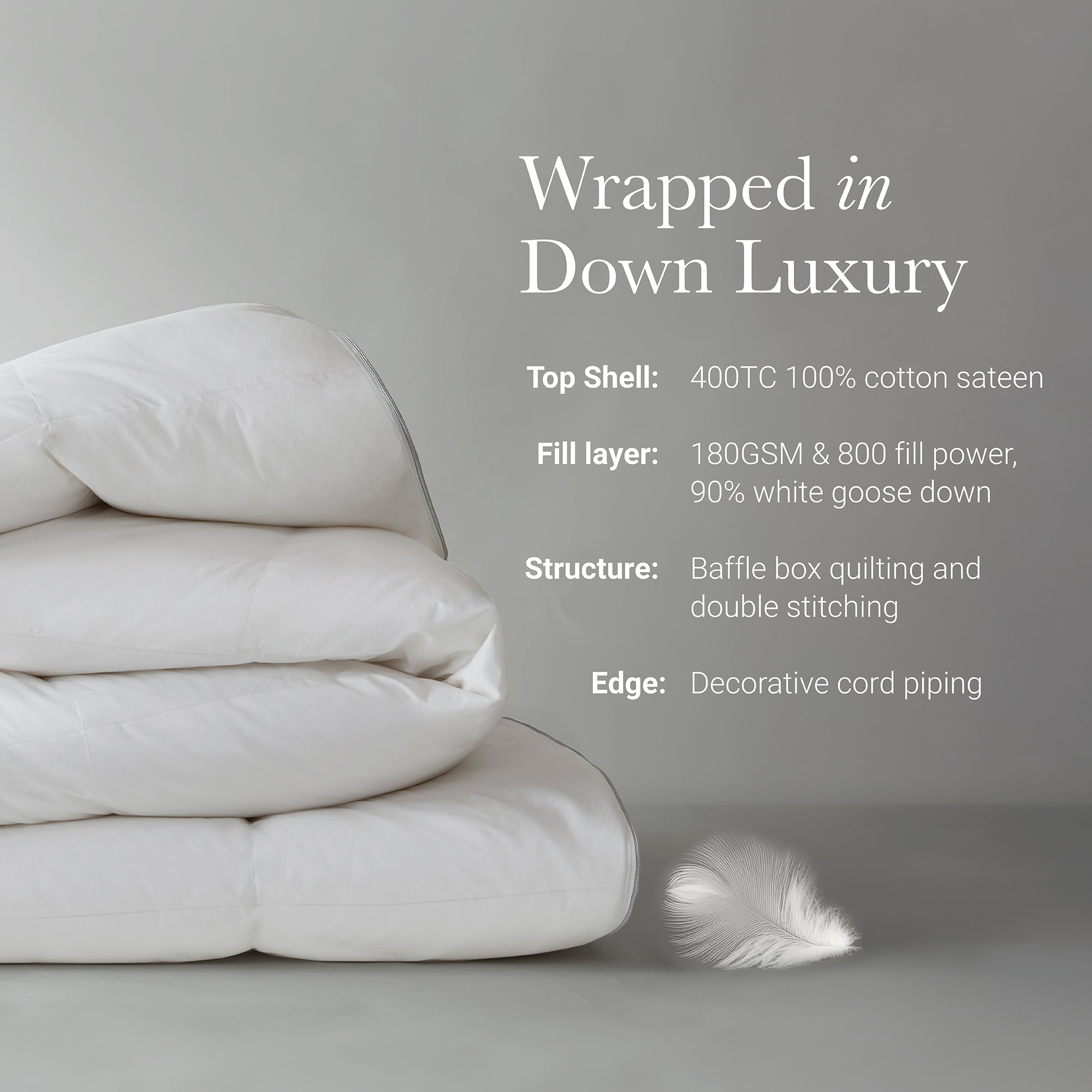 1 PC King/Cal King 100% Cotton Shell Comforter