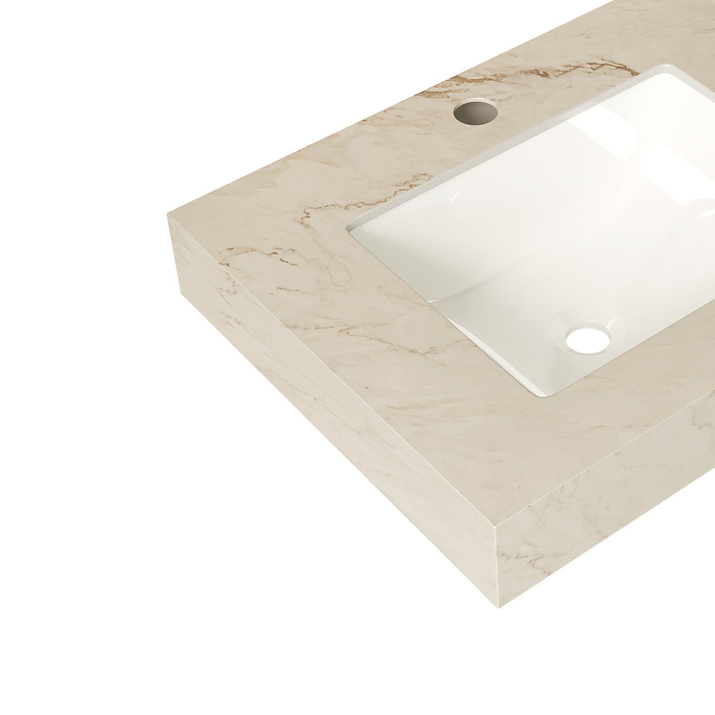 24" Bathroom Sink with Sintered Stone Countertop