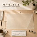 Clear Tempered Glass Table Mat 20x32 Inch