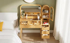 48" Fluted Makeup Vanity Desk with 32" Mirror