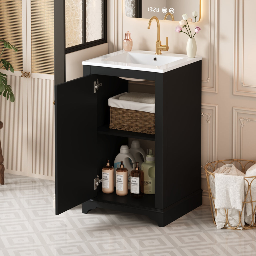 20-Inch Bathroom Vanity with Ceramic Sink