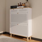 Shoe Cabinet with 2 Flip-Up Doors and Drawers
