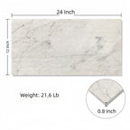 12x24 White Marble for Wall Décor
