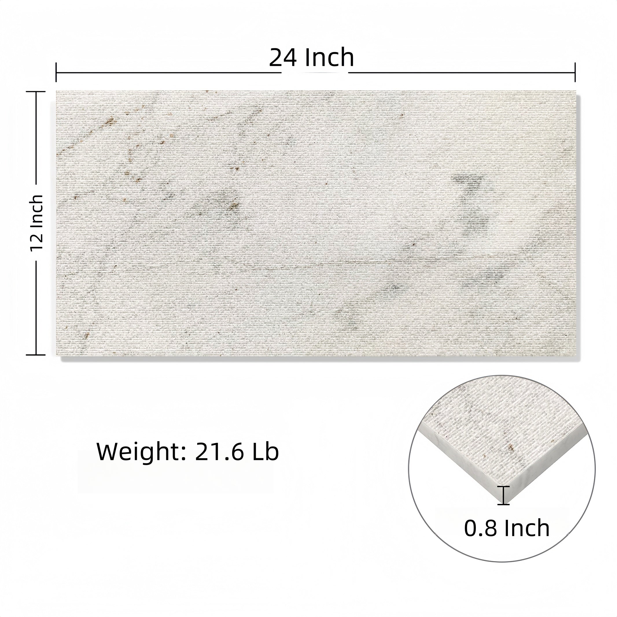12x24 White Marble for Wall Décor
