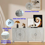 Modern Lacquered 4 Door Wooden Cabinet Sideboard Buffet