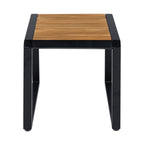 Outdoor Side Table with Teak Wood Top