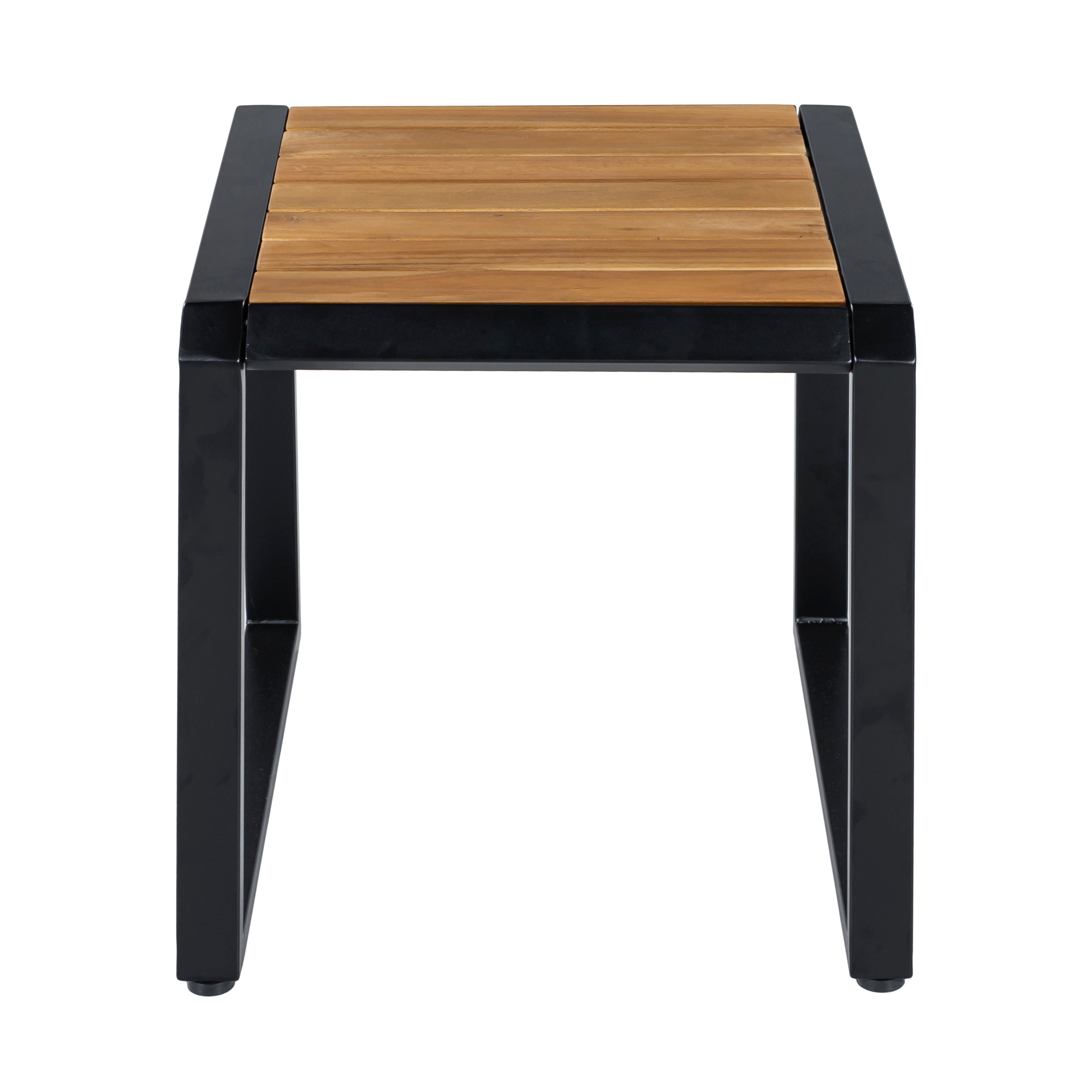 Outdoor Side Table with Teak Wood Top