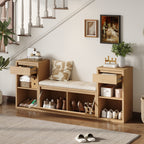 TREXM All-in-One Entryway Storage Bench with Cushion