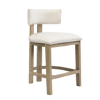 26" Counter Height Bar Stool Set of 2 - Light Ash & Beige