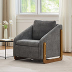 Chenille Fabric Modern Upholstered Armchair