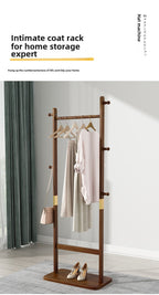 Solid Wood Coat Rack in Walnut