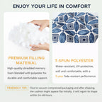 Outdoor Chair Cushions Set of 2 - Waterproof Tufted Seat Pads