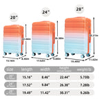 3-Piece PC Spinner Wheel Luggage Set