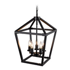 Farmhouse Lantern Chandelier 5-Light, Industrial