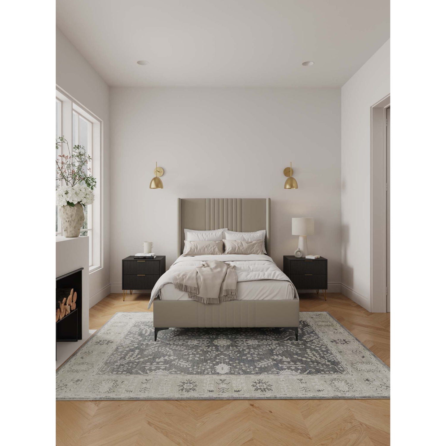 Promenade - Bed With Upholstered Headboard And Slats