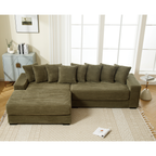 Oversized Two-Piece Velvet Sofa