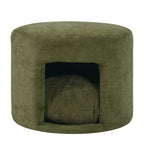 Green Pet Friendly Ottoman with Removable Pet Cushion